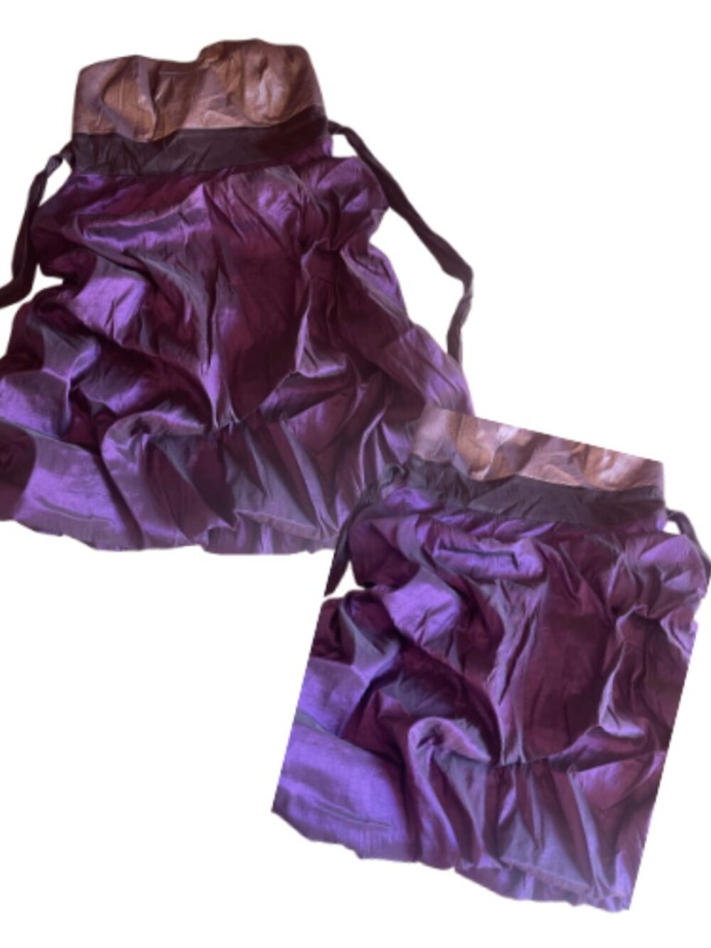 Wishes, Wishes, Wishes~Midi Dress~ Silver and Purple~Strapless~Ruched~Size 18